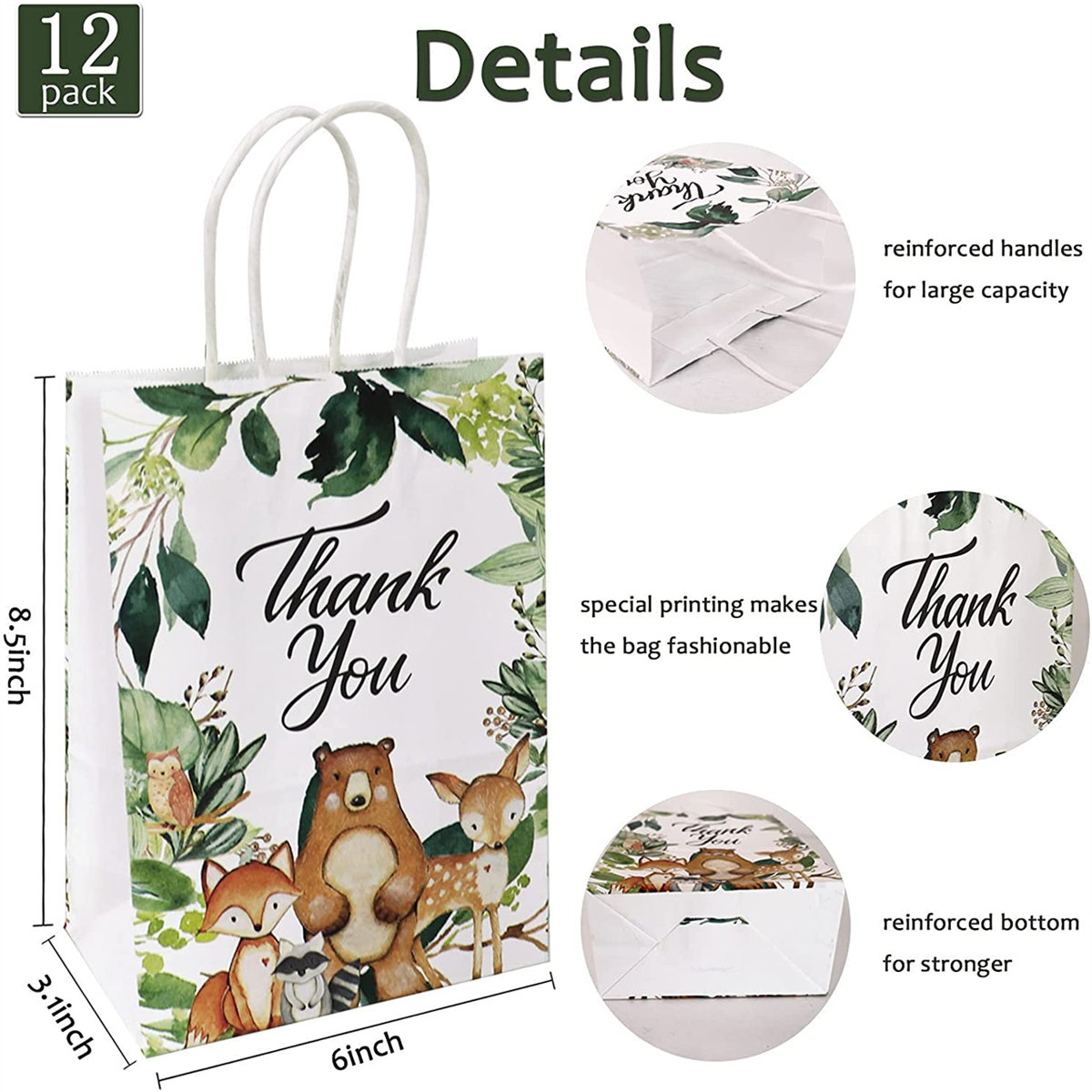 JUMBO 12 Piece Thank You Return Gift Bags Wayfair